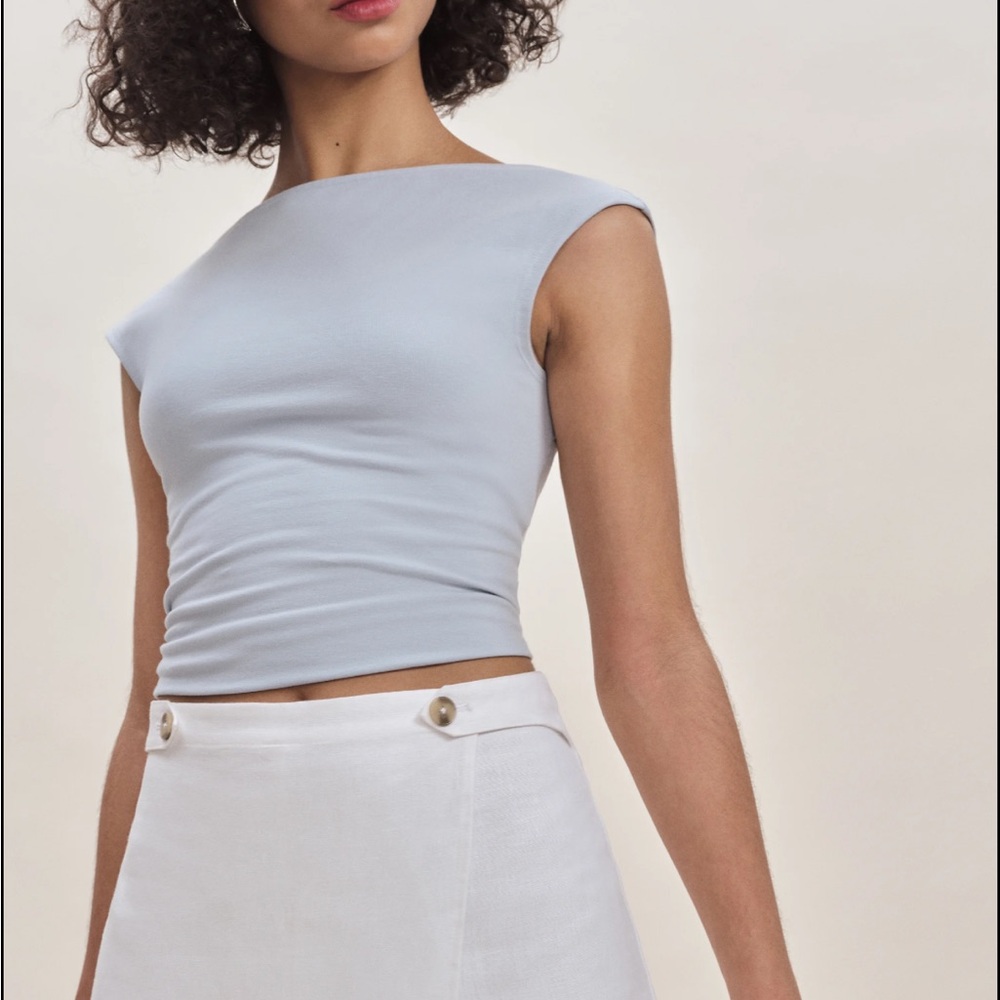 Reformation Clover Linen Micro Skort, NWOT